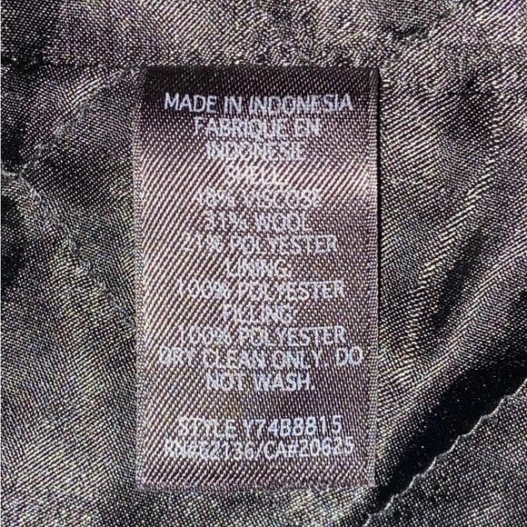 Guess Womens MD Double Breasted Black Sparkly 3/4 Sleeves Short Peacoat NWOT - Picture 12 of 13